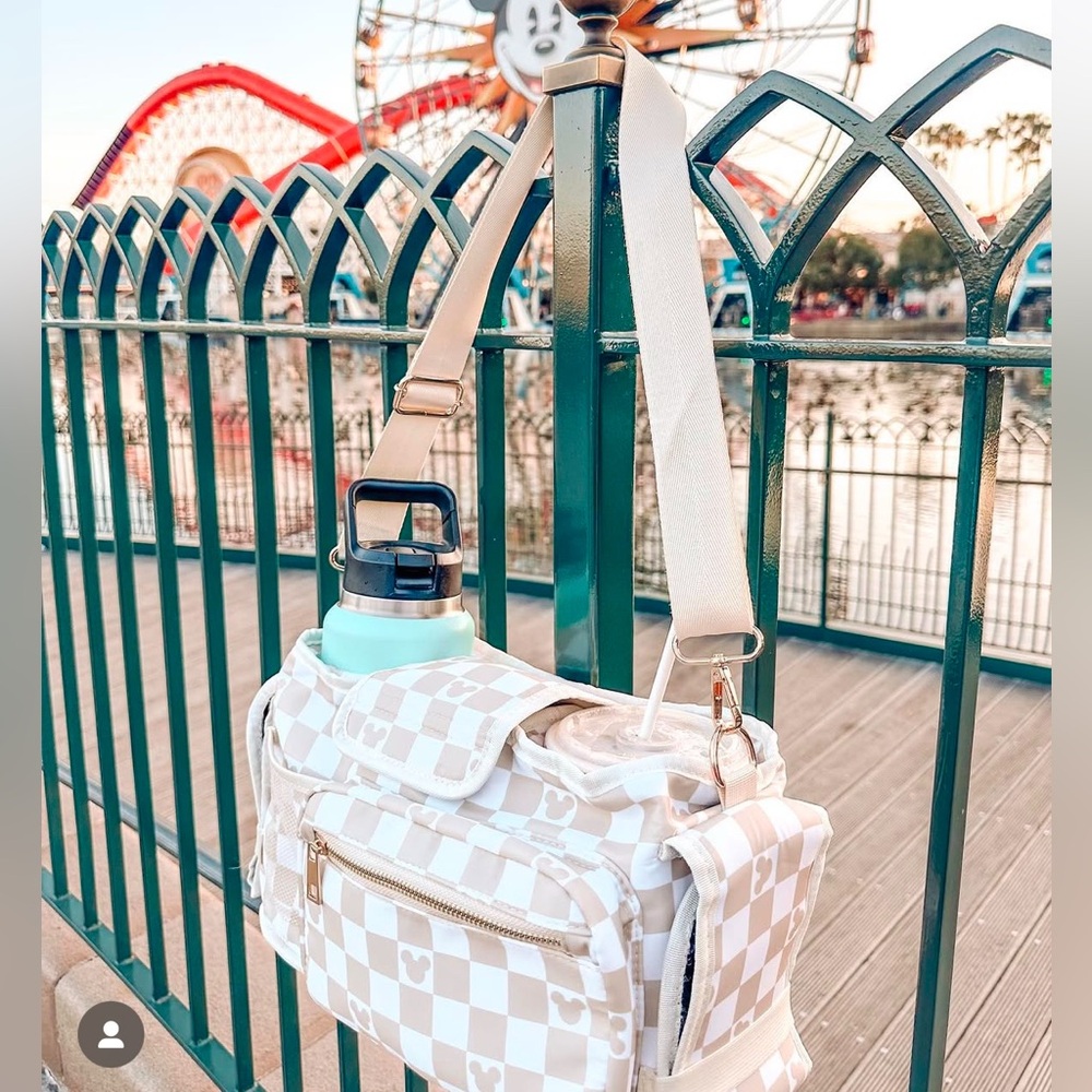 Cute Zo Designs checkered Mickey stroller caddy